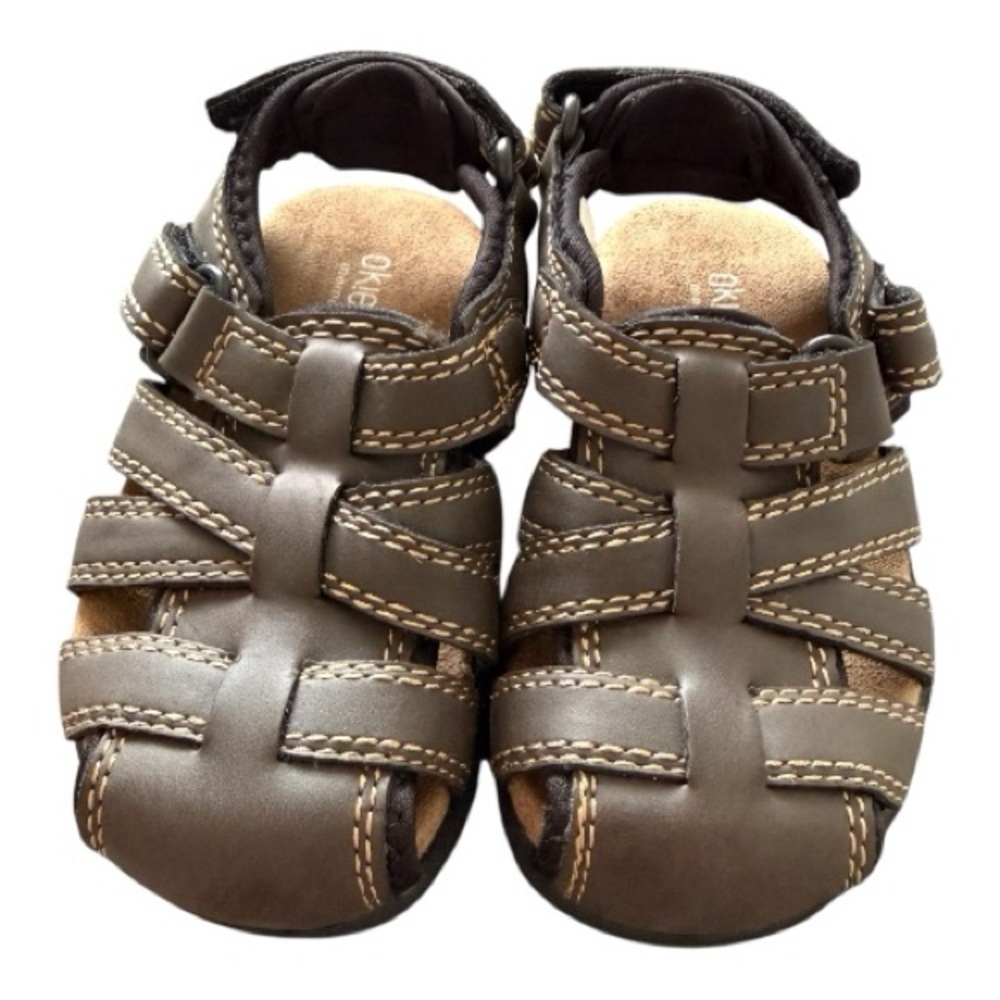Okie Dokie Toddler Fisherman Sandals Size 6M Brown